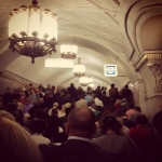 Rush hour on one of Moscow’s metro stations #moscow #metro #russia